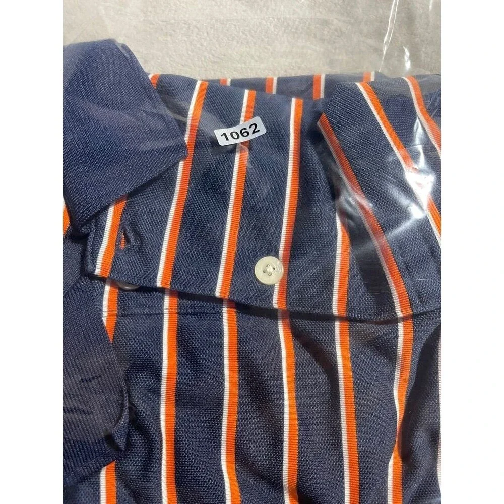 Ralph Lauren RLX Golf Shirt Men XXL 2XL Striped Iguna Embroidered Outdoor Sleeve